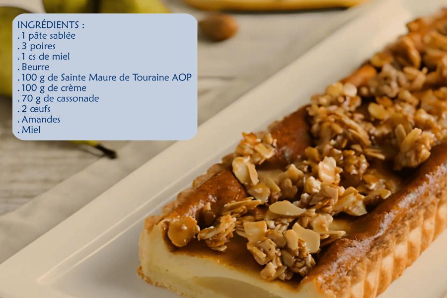 Tarte aux poires avec du chèvre